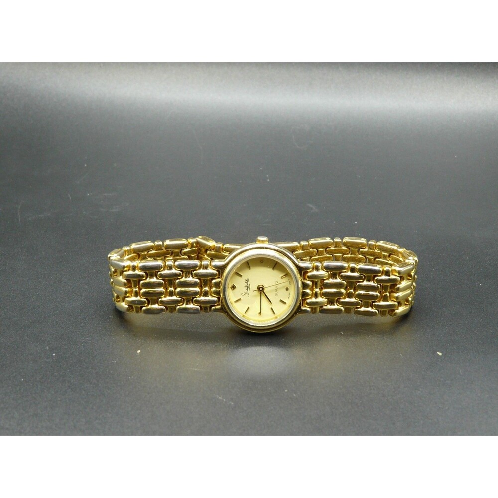 VTG Vintage Sheffield Ladies Women's Watch Gold Tone Quartz  Japan Movement
